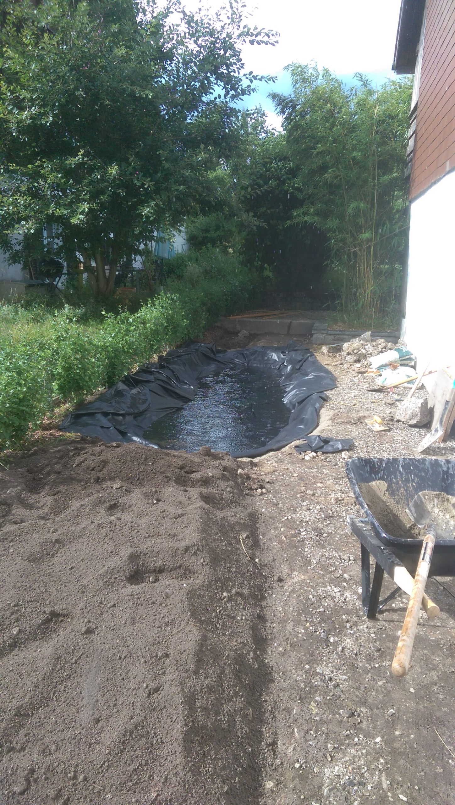 verlegen teichfolien